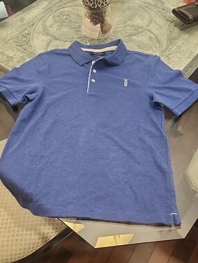 ⭐BRUUN & STENGADE Mens Small Navy Polo Golf Shirt Cotton / Lycra Like New